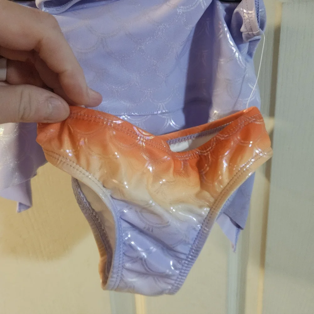 WONDER NATION BABY 3 PIECE MERMAID SWIMSUIT: NEW WITH TAGS: SIZE 12 MTH